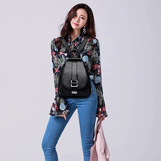 Secure & Stylish Leather Backpack for Everyday Adventures