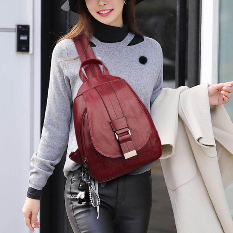 Secure & Stylish Leather Backpack for Everyday Adventures