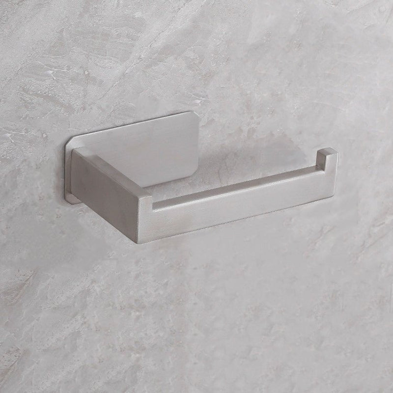 Sleek Wall-Mounted Toilet Paper Dispenser with Adhesive Setup