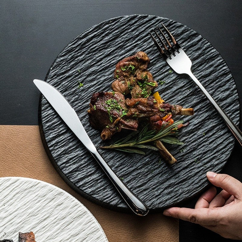 Sleek Earth Dinner Plate Set – Elegant Porcelain Plates for Dining