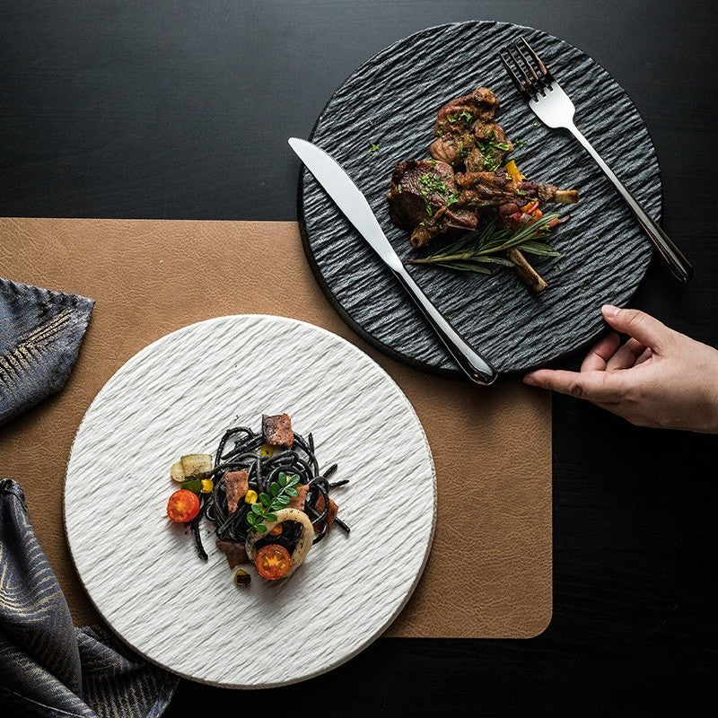 Sleek Earth Dinner Plate Set – Elegant Porcelain Plates for Dining
