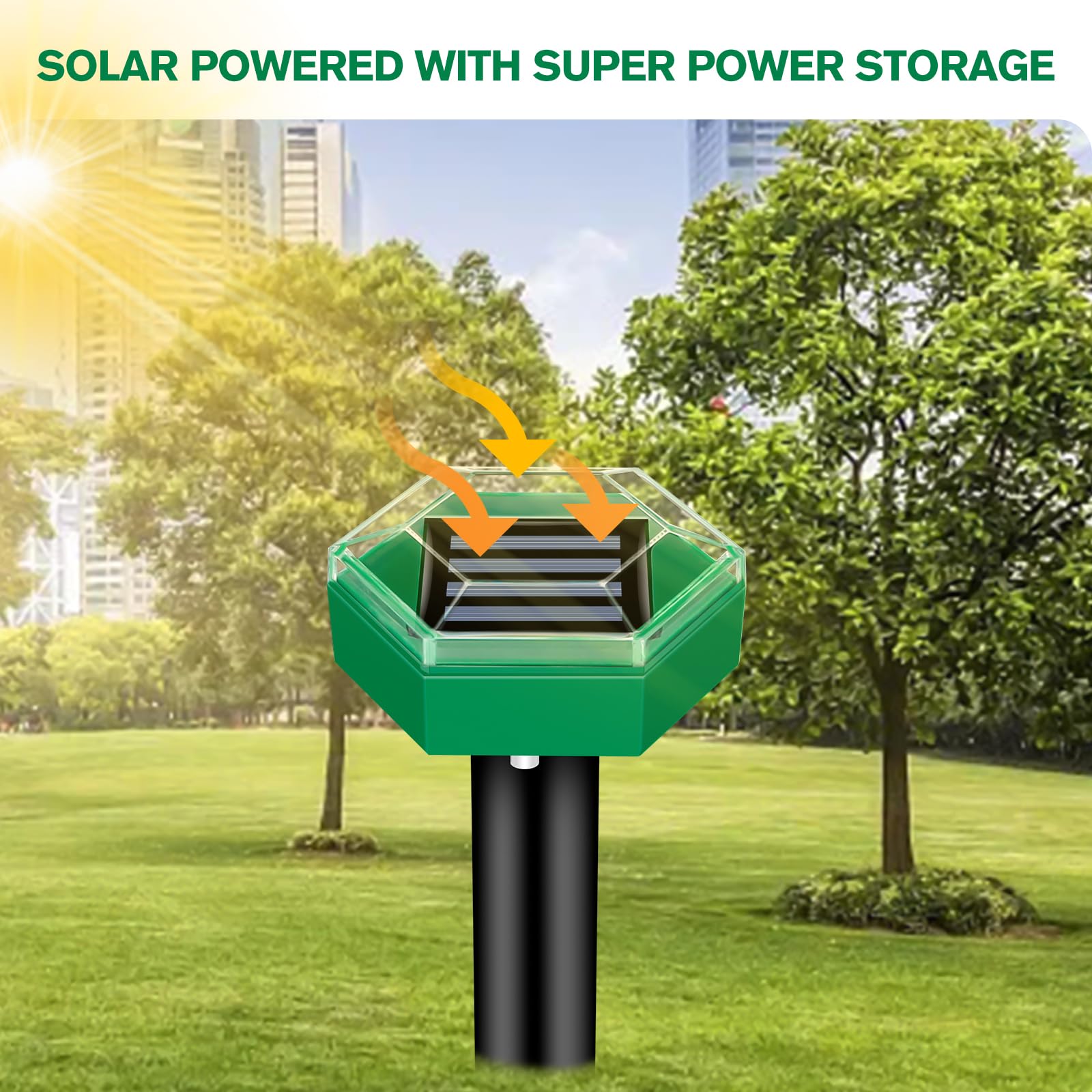 4-Pack of Weatherproof Solar Mole Repellers | Easy Installation