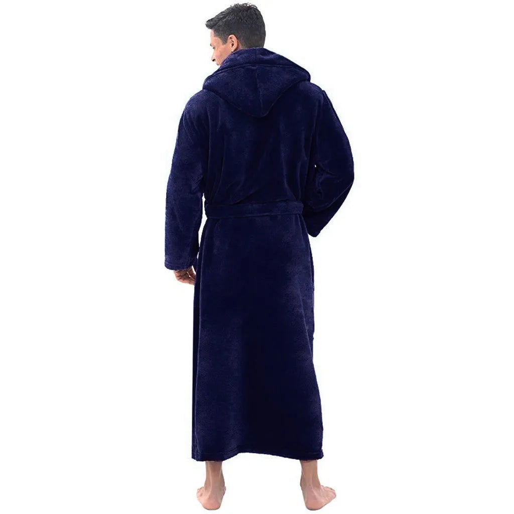 Men's Cozy Hooded Robe – Plush Comfort for Relaxation
