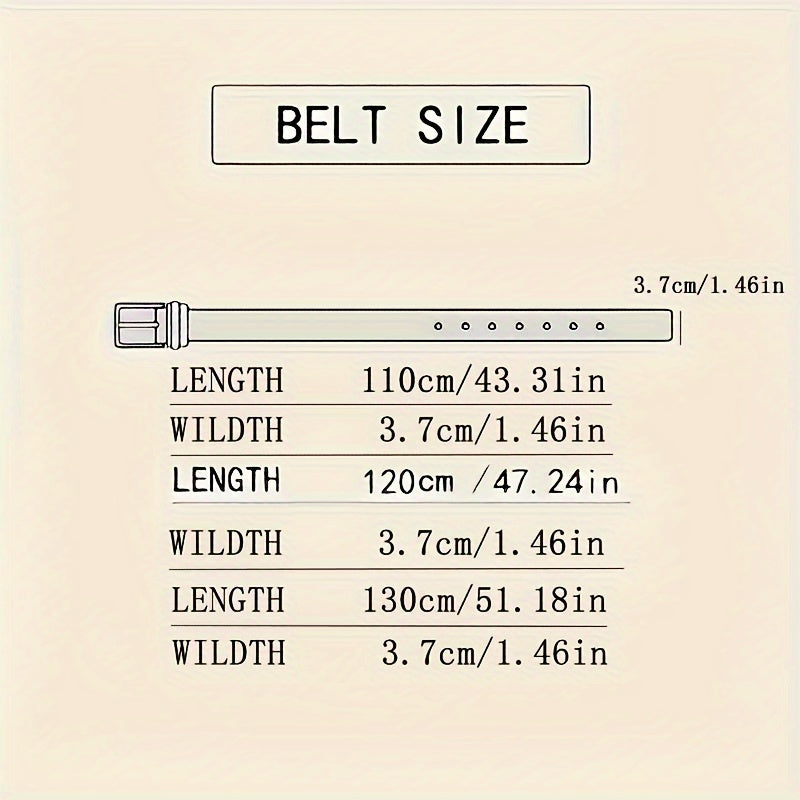 Men’s Premium Cowhide Leather Belt with Easy-Adjust Buckle