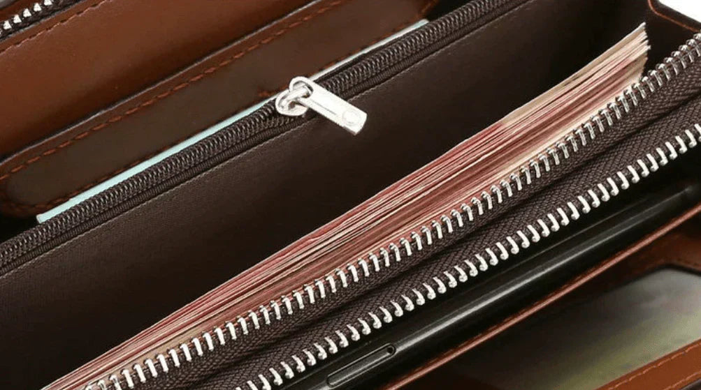 Elegant Leather Organizer Wallet for Modern Men