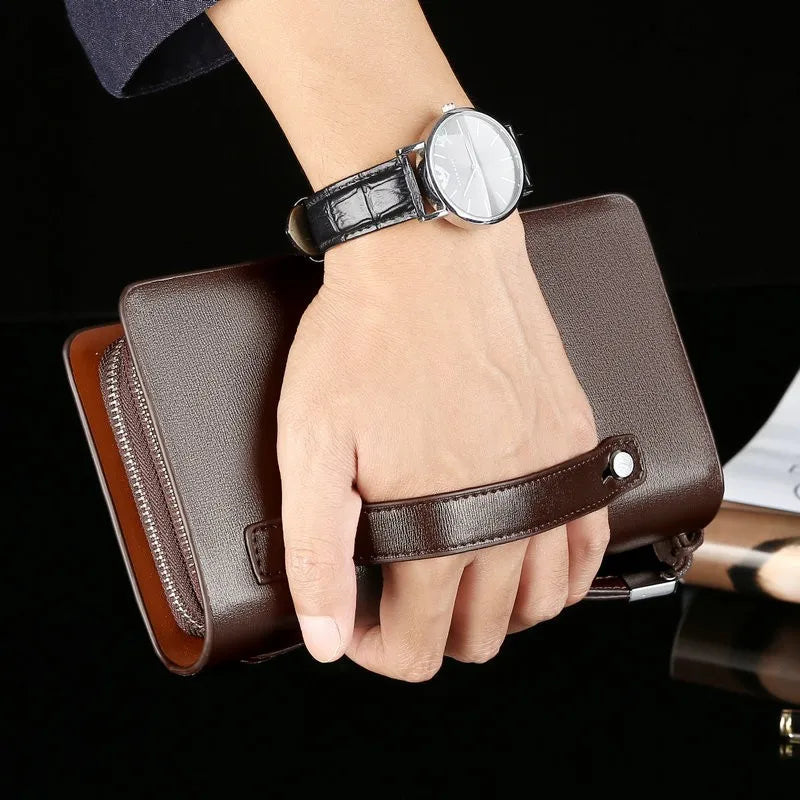 Elegant Leather Organizer Wallet for Modern Men