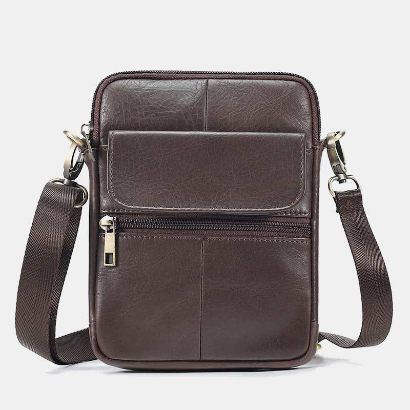 Compact Crossbody Bag for Men in Premium Leather