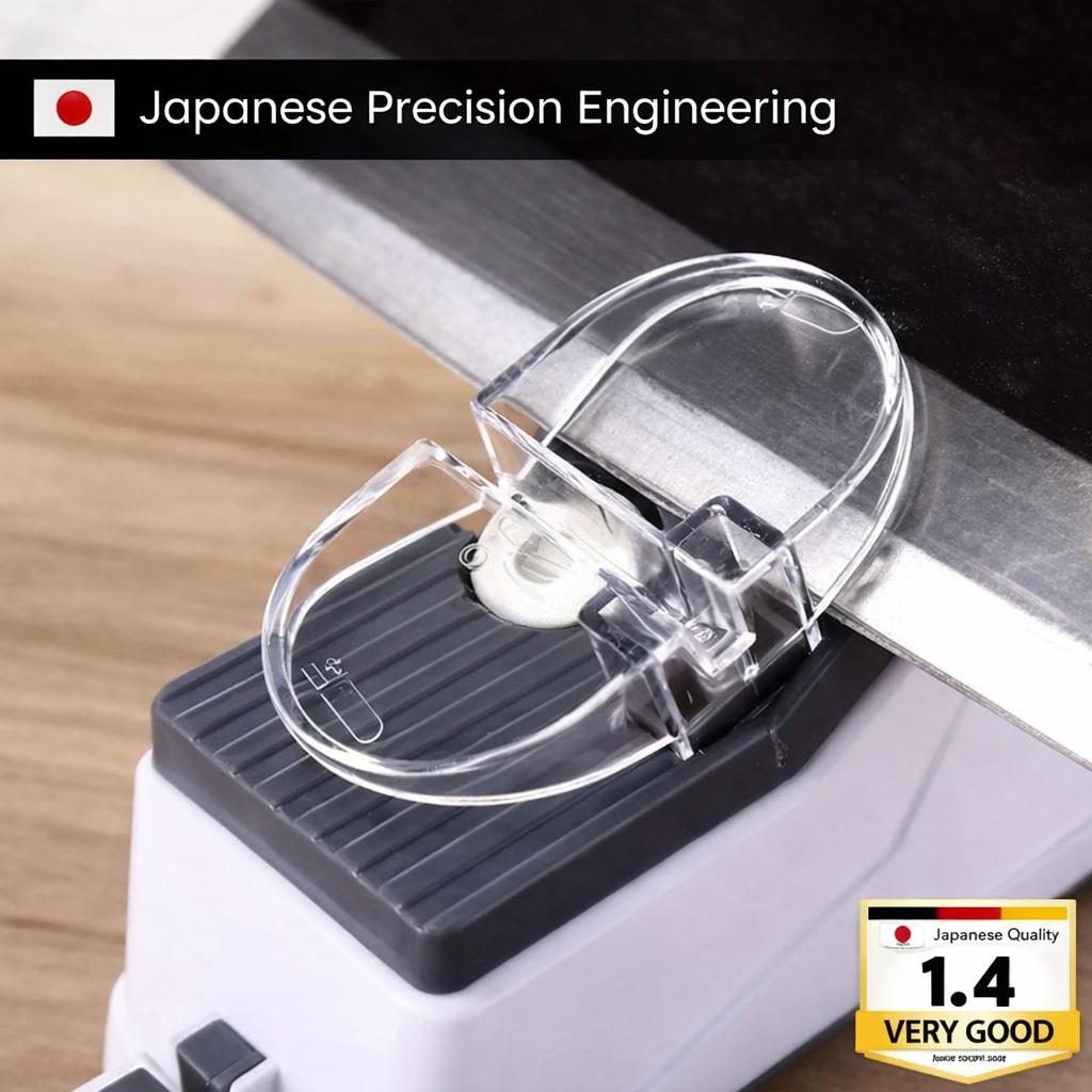 Knife Sharpener | Two-Stage Sharpening | Safe Guiding Slots | Cutting Power