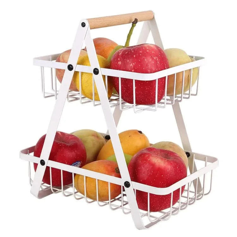 Elegant Multi-Tiered Fruit and Snack Organizer for Kitchen