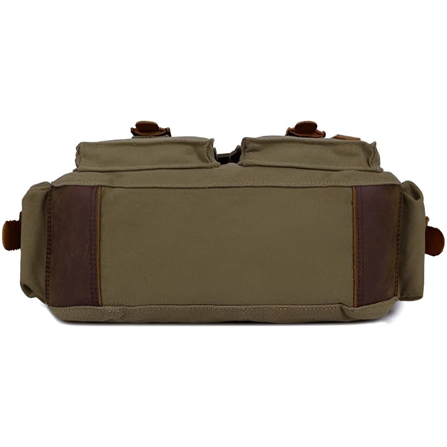 Classic Heritage Canvas Messenger Bag with Leather Touches