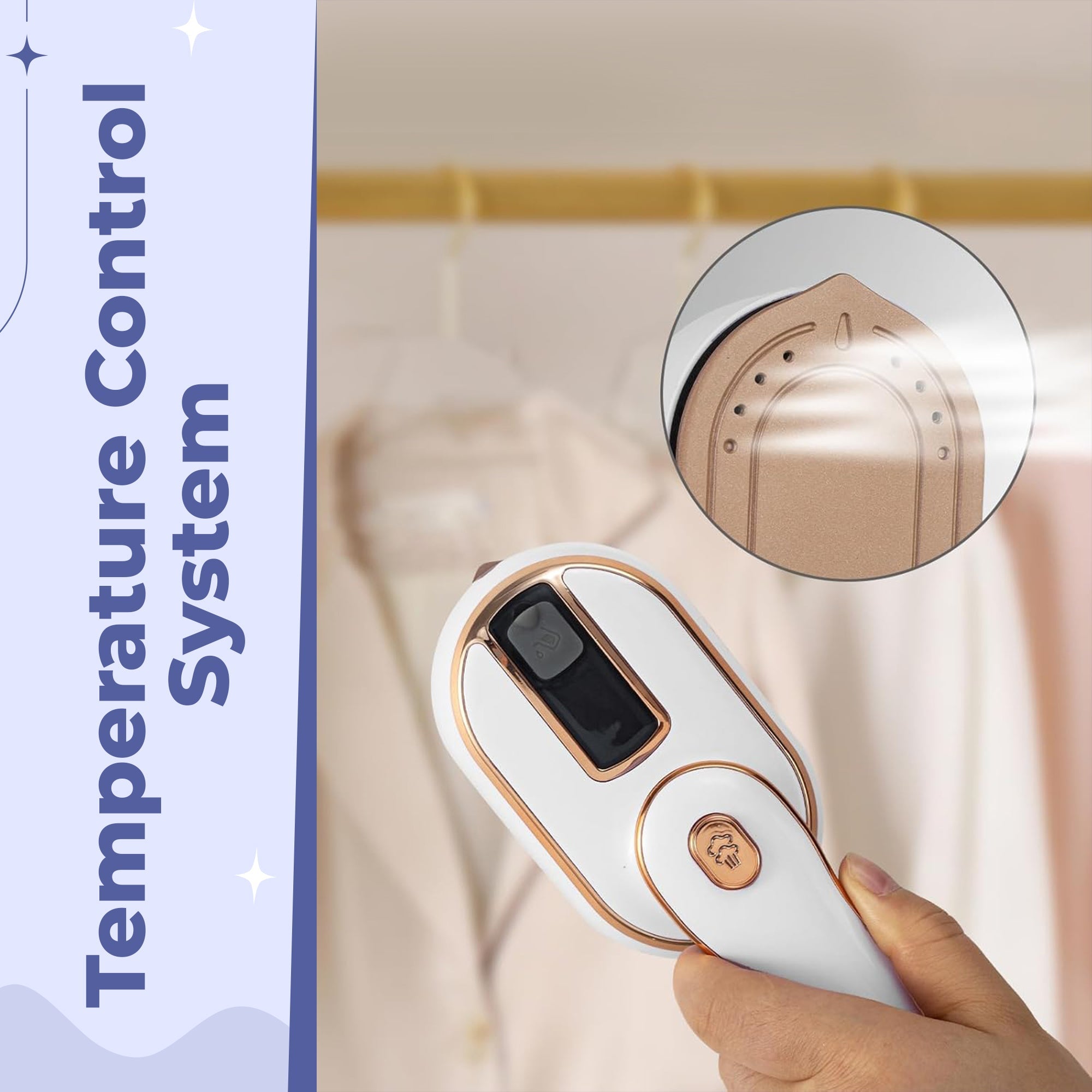 WrinkleAway – Compact Steam Iron for Effortless Crease Removal