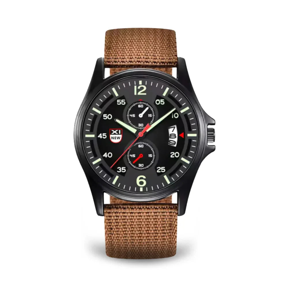 Lightweight Tactical Watch with Durable Nylon Strap