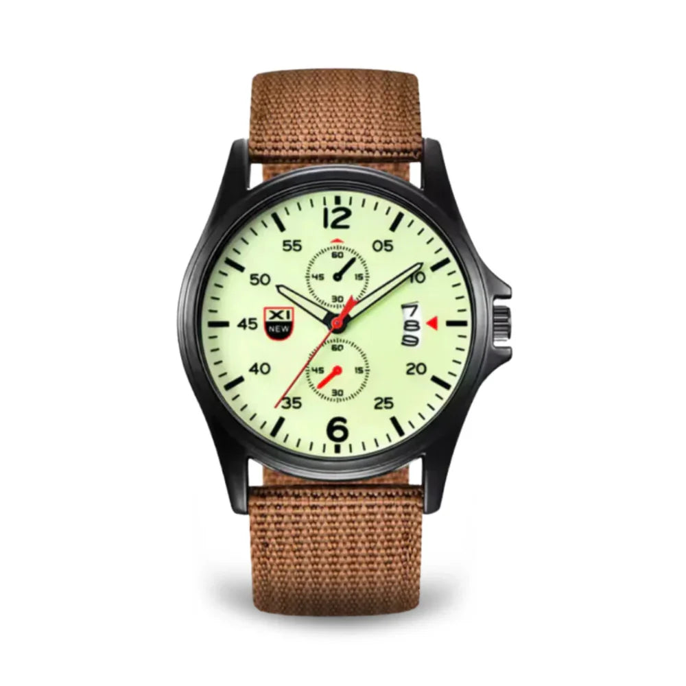 Lightweight Tactical Watch with Durable Nylon Strap