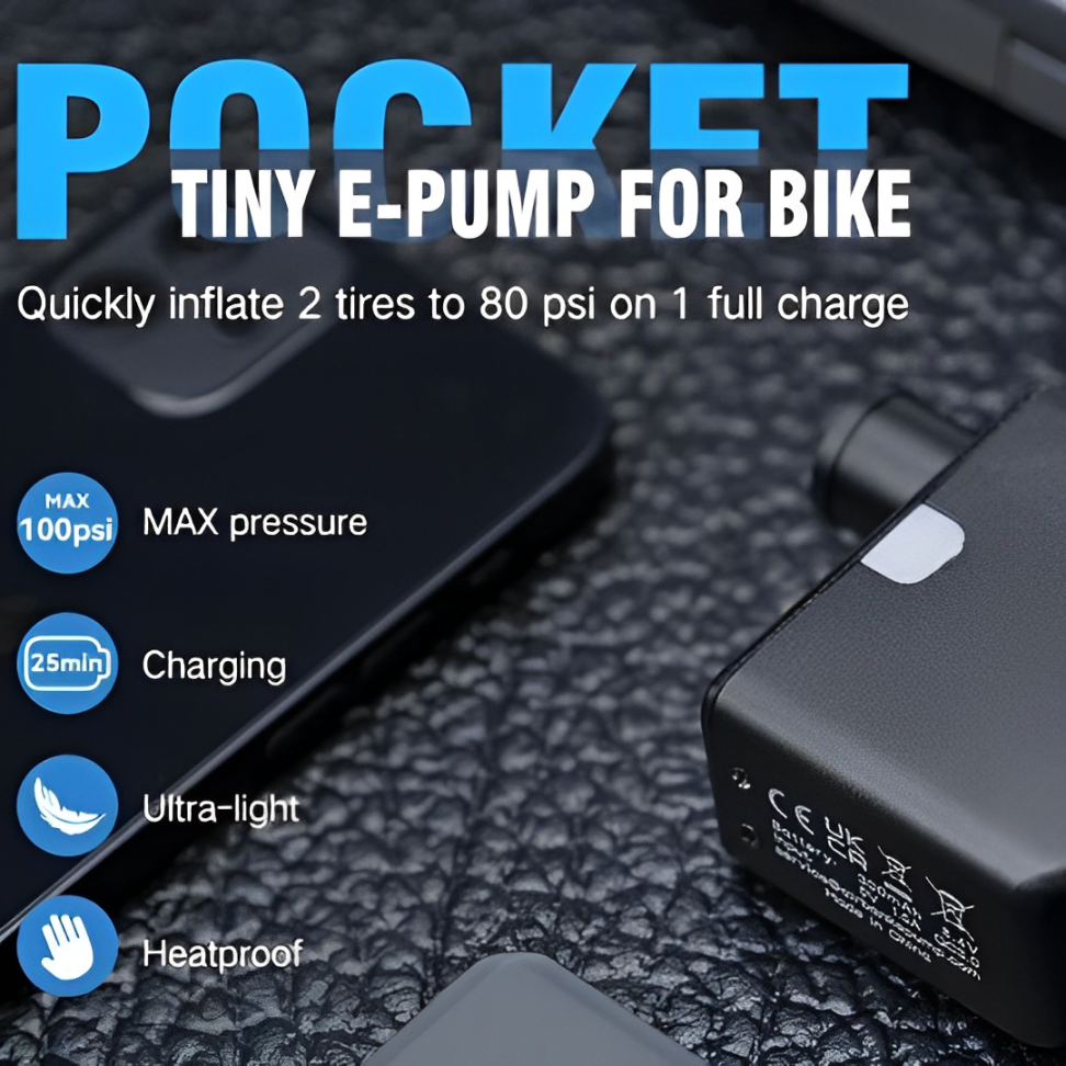 Compact Rechargeable Bike Inflator for Effortless Cycling