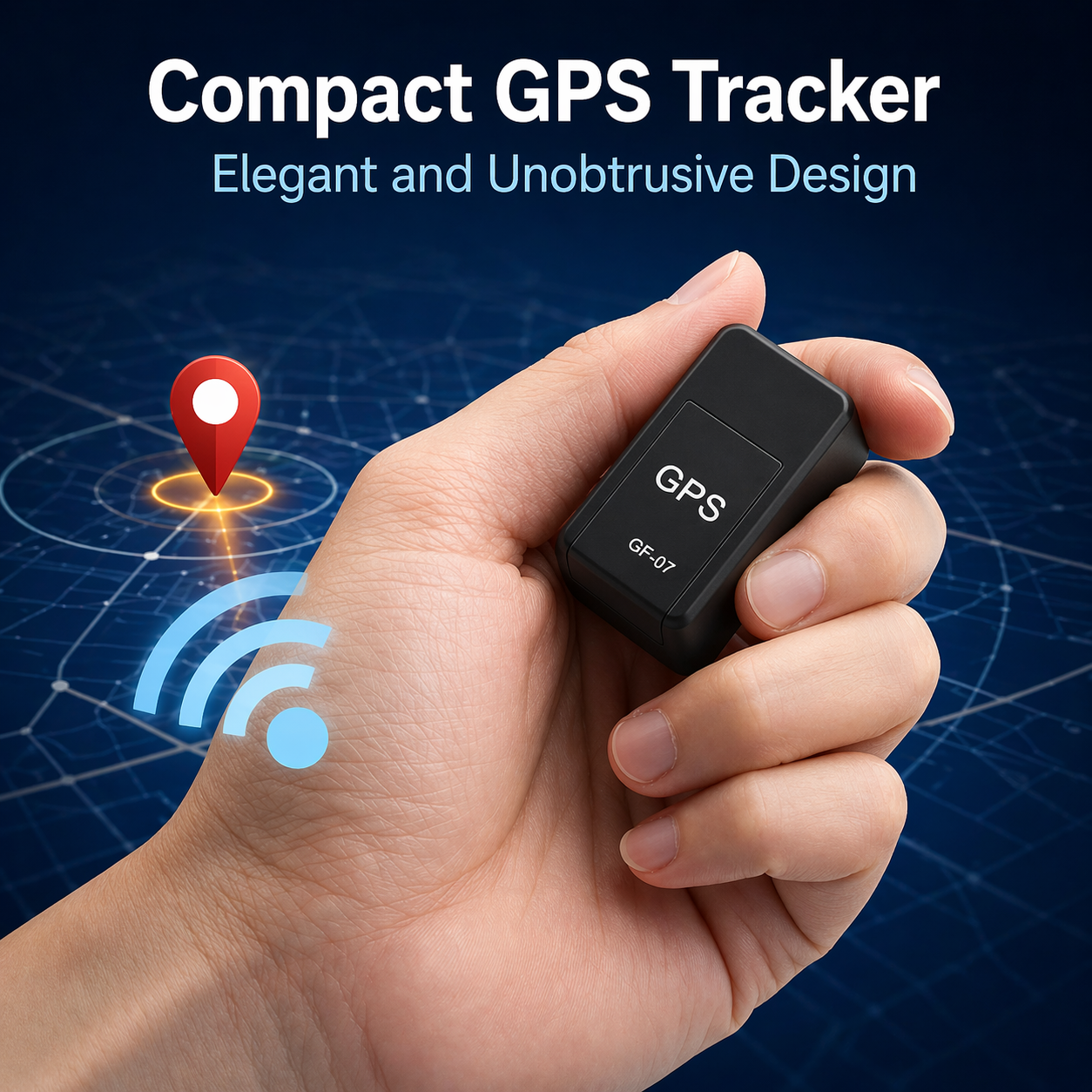 Compact GPS Tracker | Magnetic Car Locator | Real-Time Tracking
