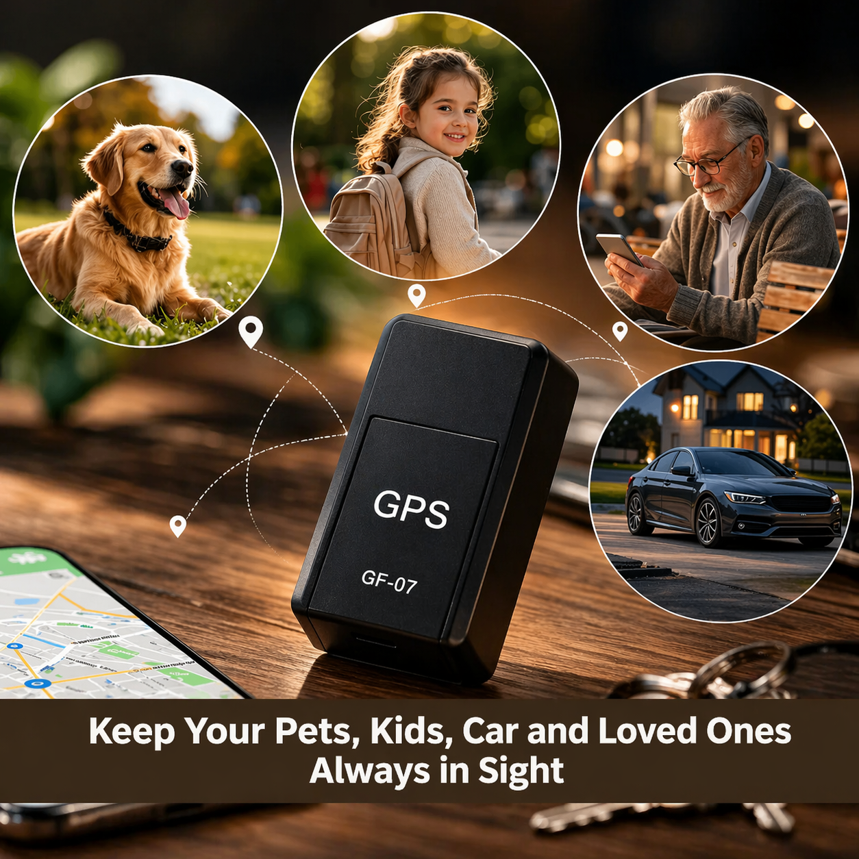 Compact GPS Tracker | Magnetic Car Locator | Real-Time Tracking