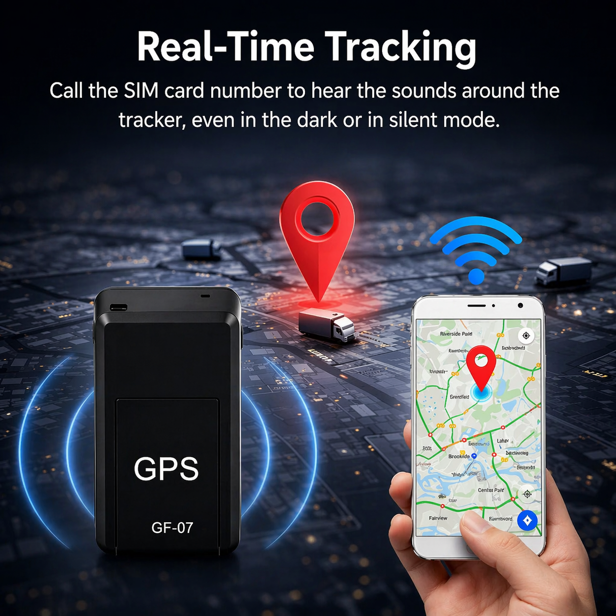 Compact GPS Tracker | Magnetic Car Locator | Real-Time Tracking