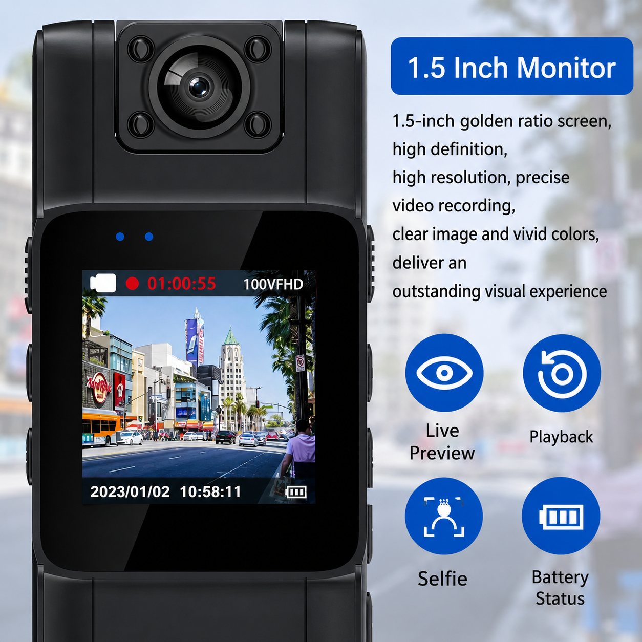 Mini Camera | 4K Video Quality | Rotating Lens