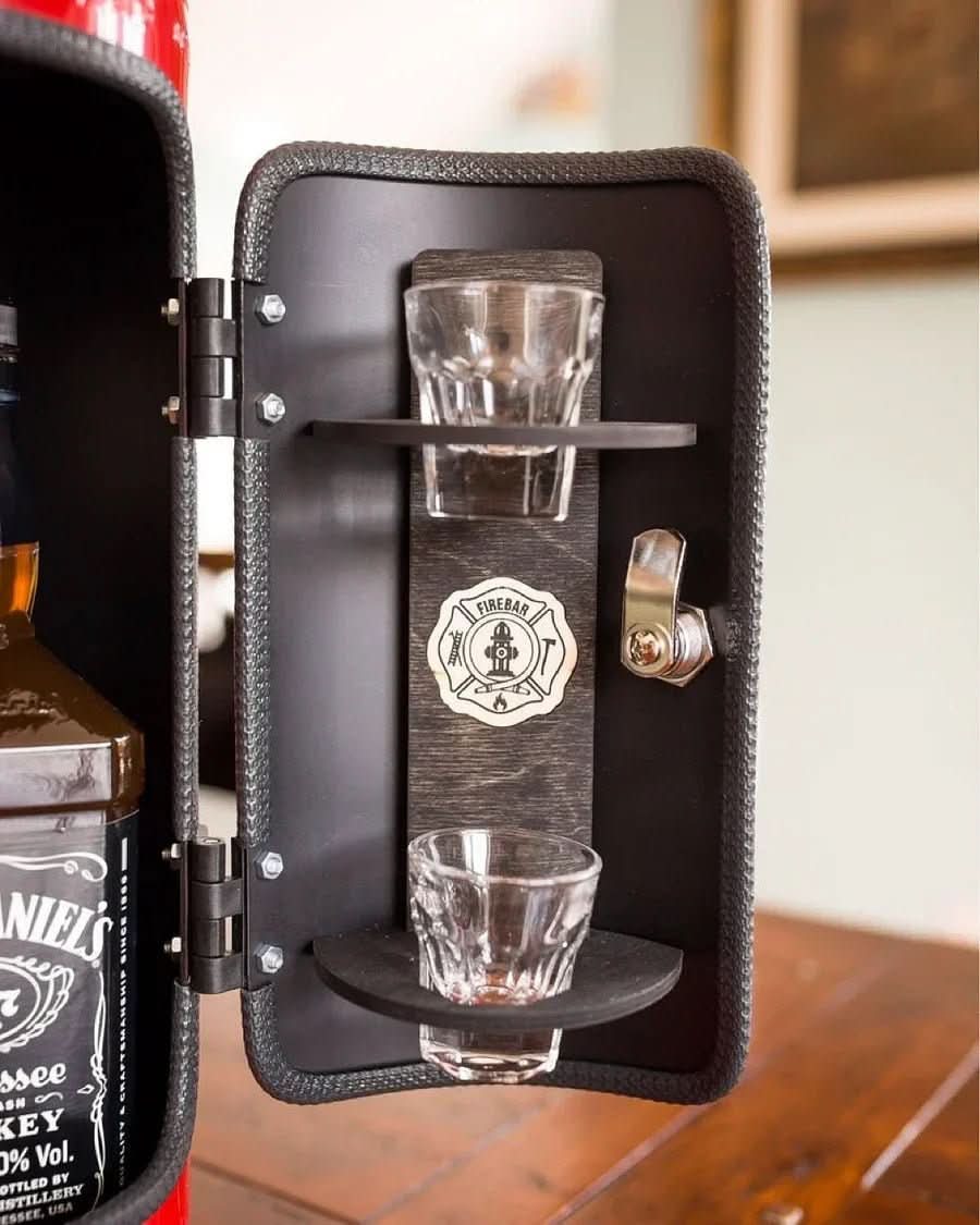 Mini Fire Extinguisher Decor Safe | Metal Drink Storage
