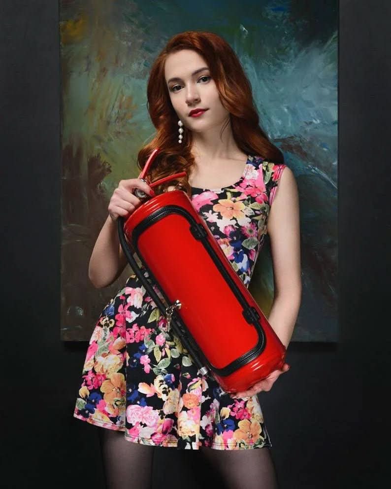 Mini Fire Extinguisher Decor Safe | Metal Drink Storage