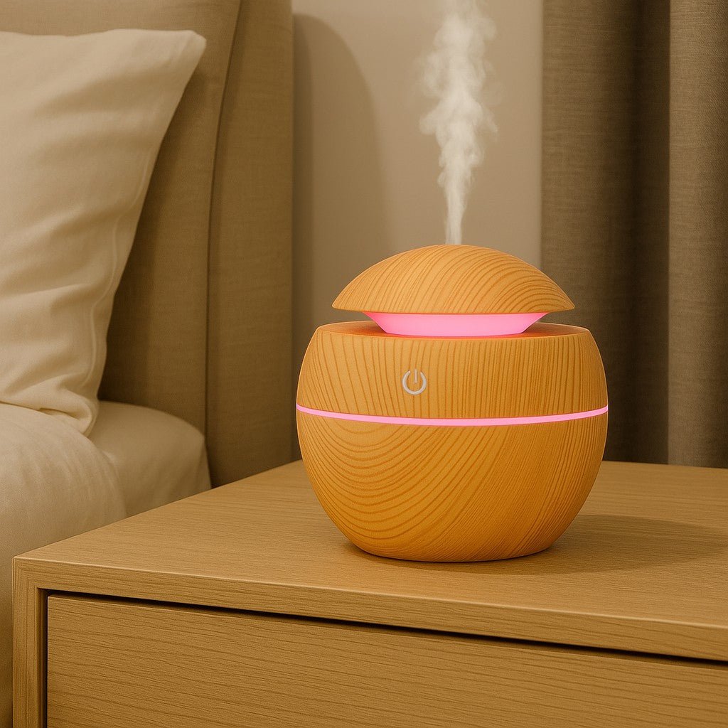 Compact Ultrasonic Humidifier with LED Glow – USB Powered