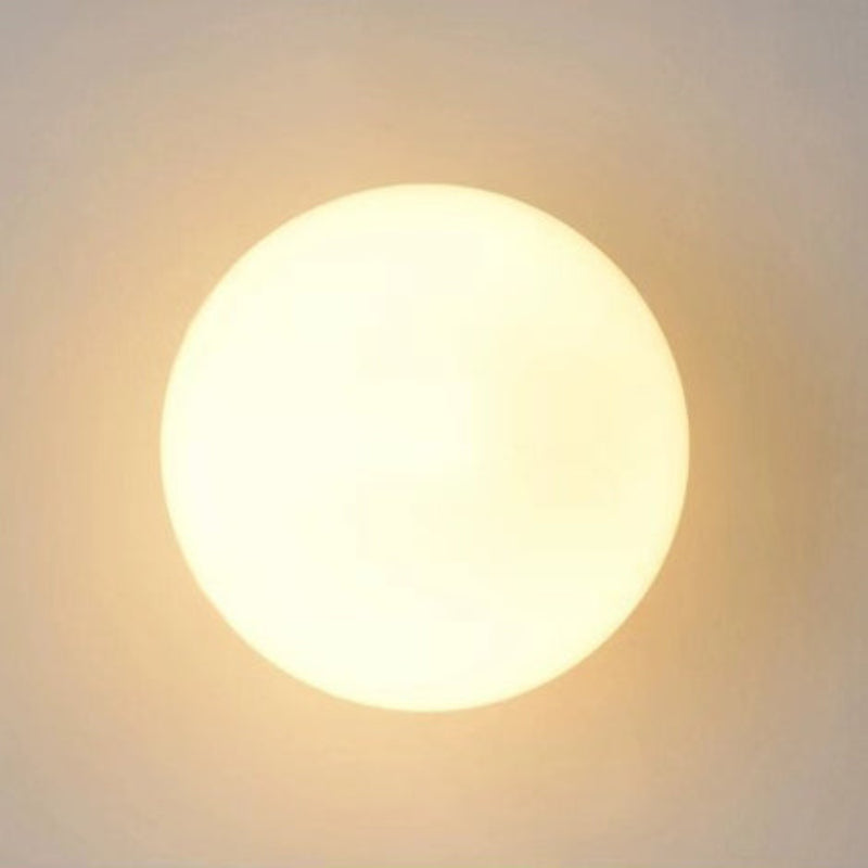 Elegant Sphere Wall Light with Metal Support for Indoor Use