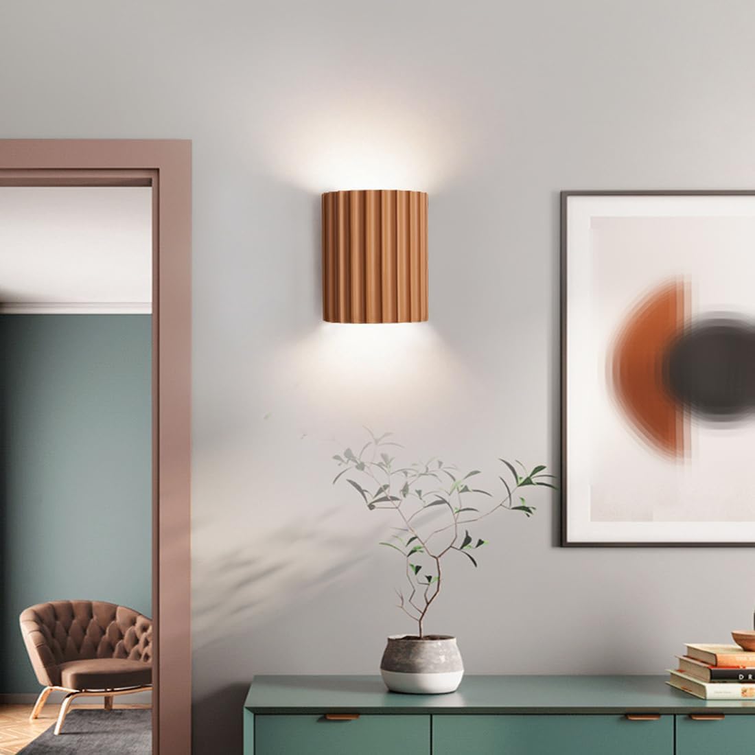 Elegant Dual-Glow LED Wall Fixture for Serene Spaces