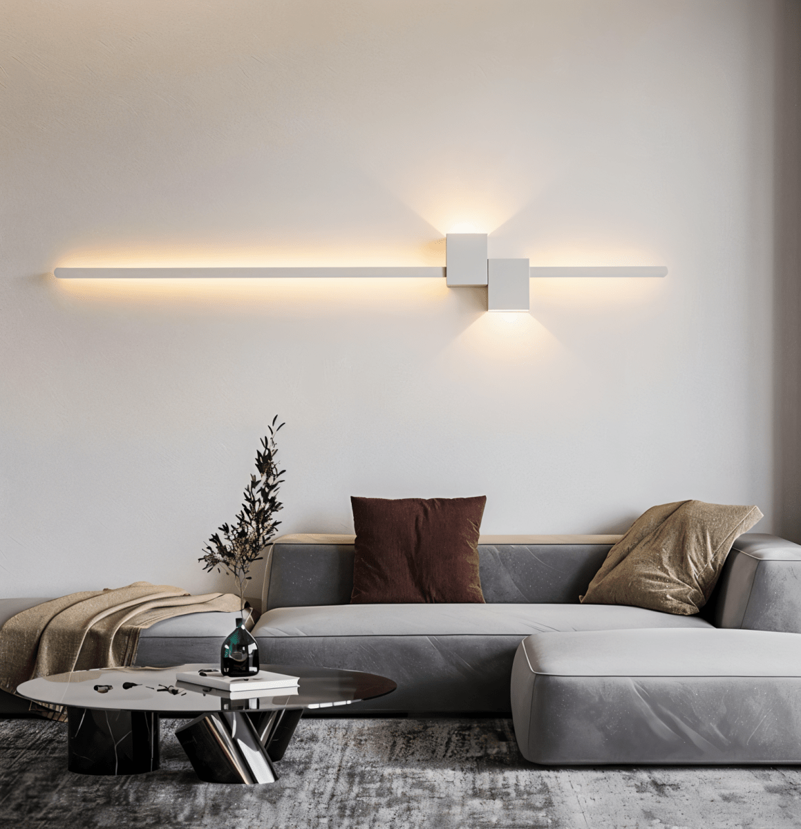 SleekGlow - Elegant LED Wall Fixture for Indirect Light