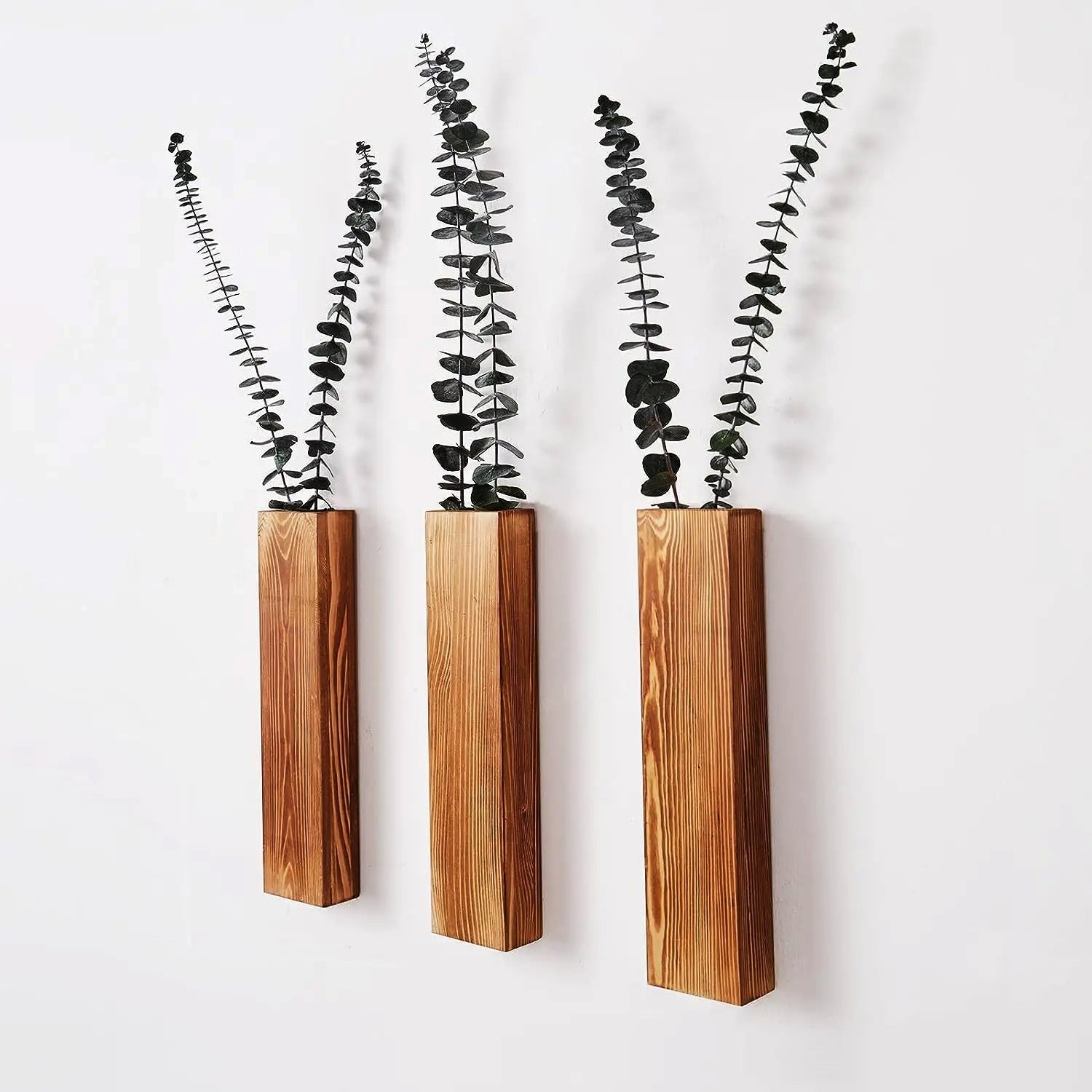 Elegant Solid Wood Wall Planter – 11.8 Inch Decorative Piece