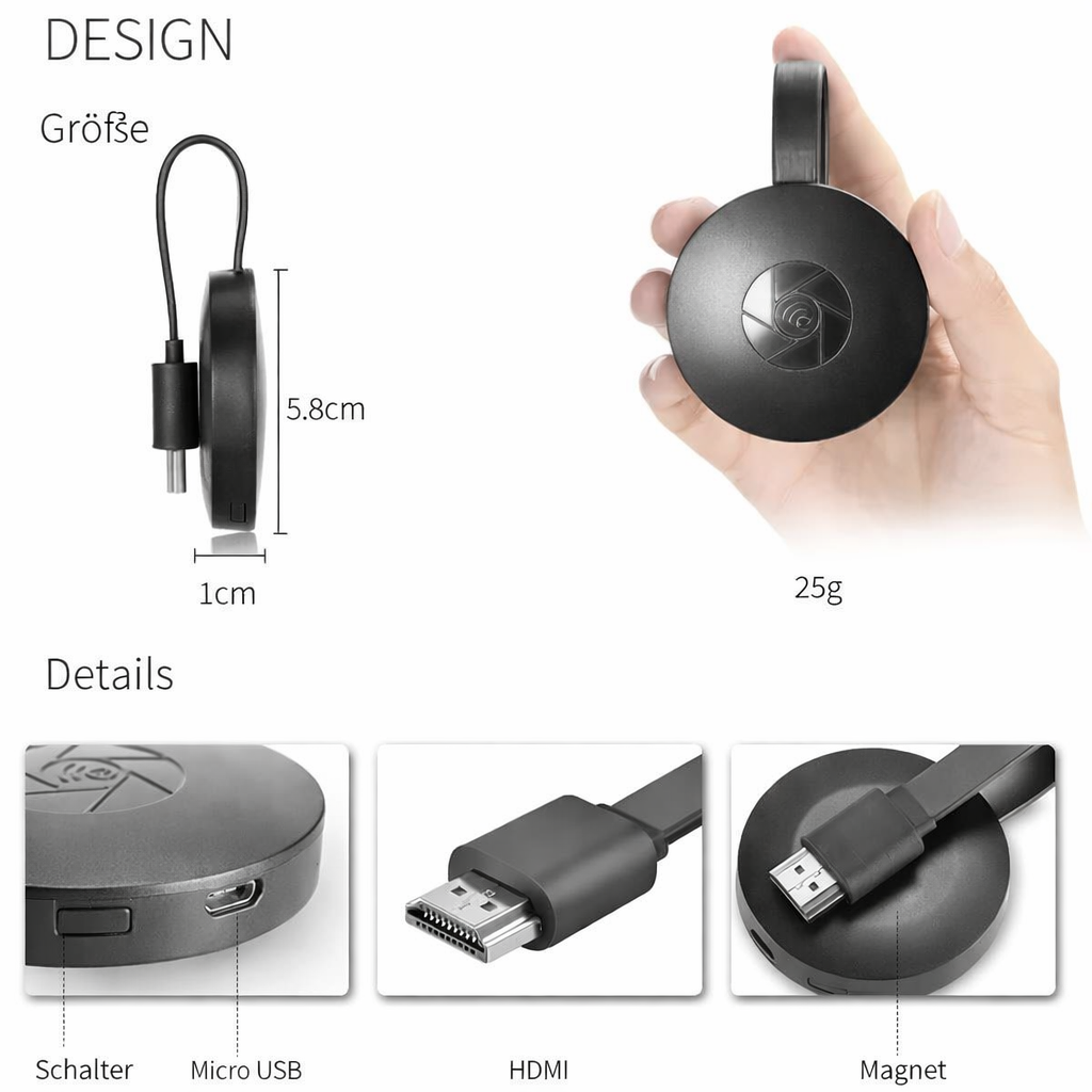 Wireless HD Mirroring Adapter for AirPlay & DLNA - CastView Pro