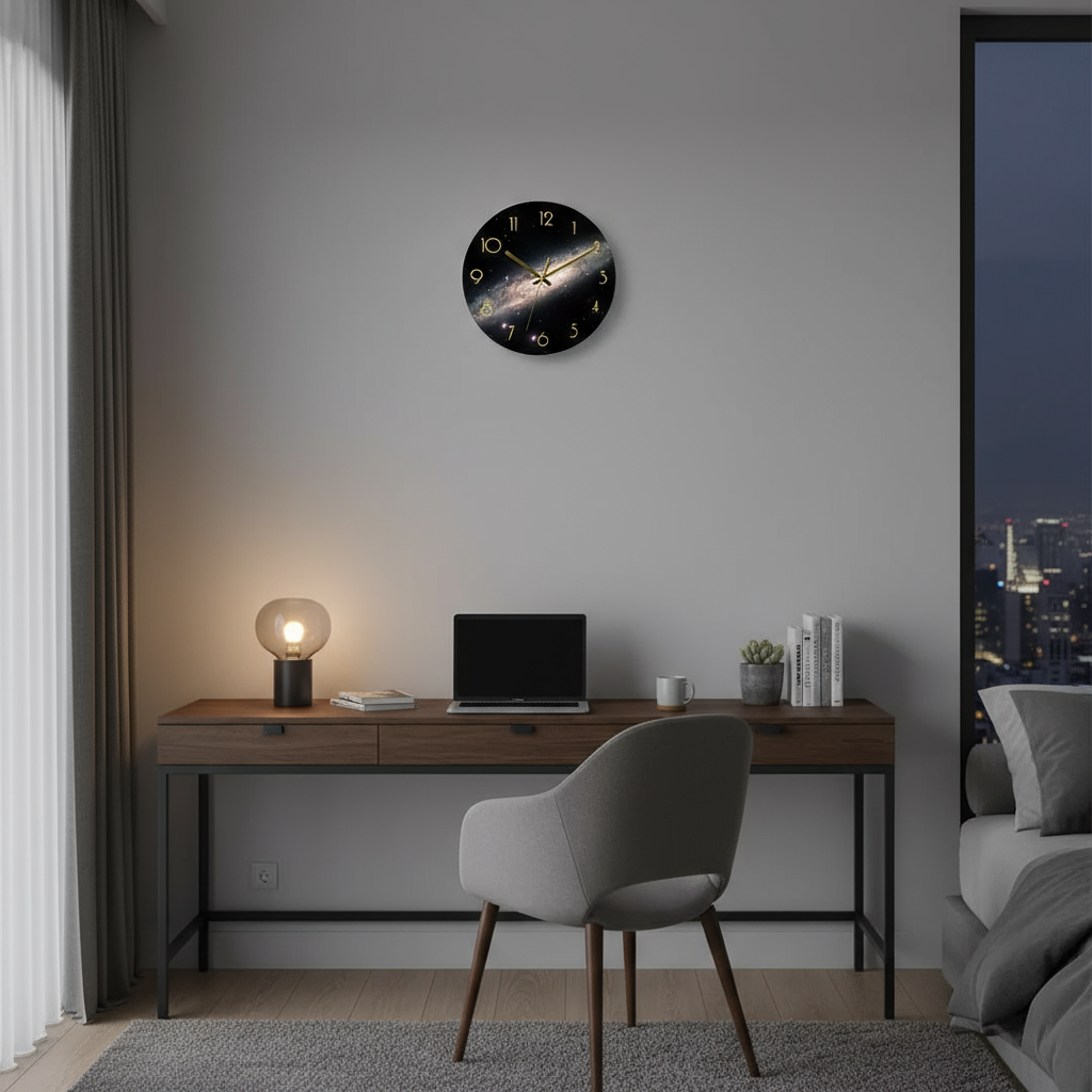 Sleek Oversized Glass Clock for Stylish Home Decor