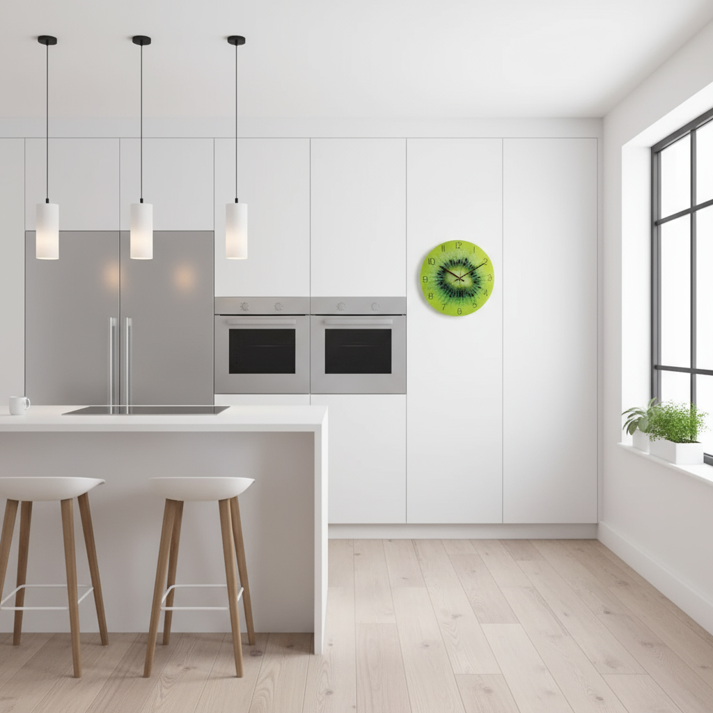 Sleek Oversized Glass Clock for Stylish Home Decor