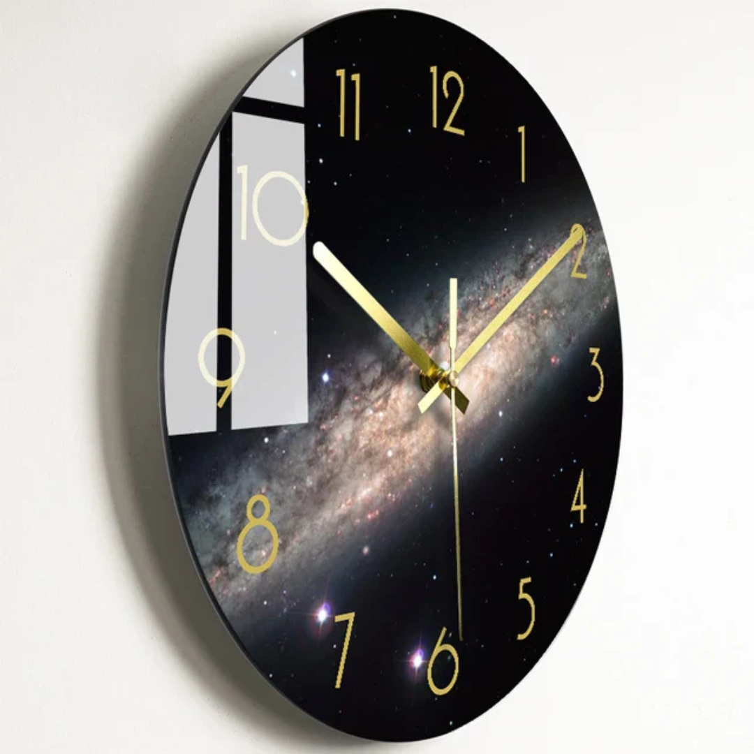 Sleek Oversized Glass Clock for Stylish Home Decor