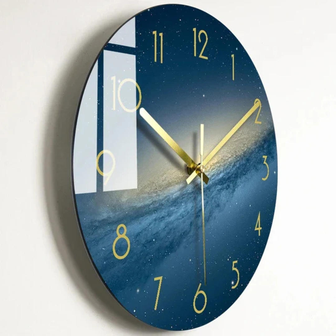 Sleek Oversized Glass Clock for Stylish Home Decor