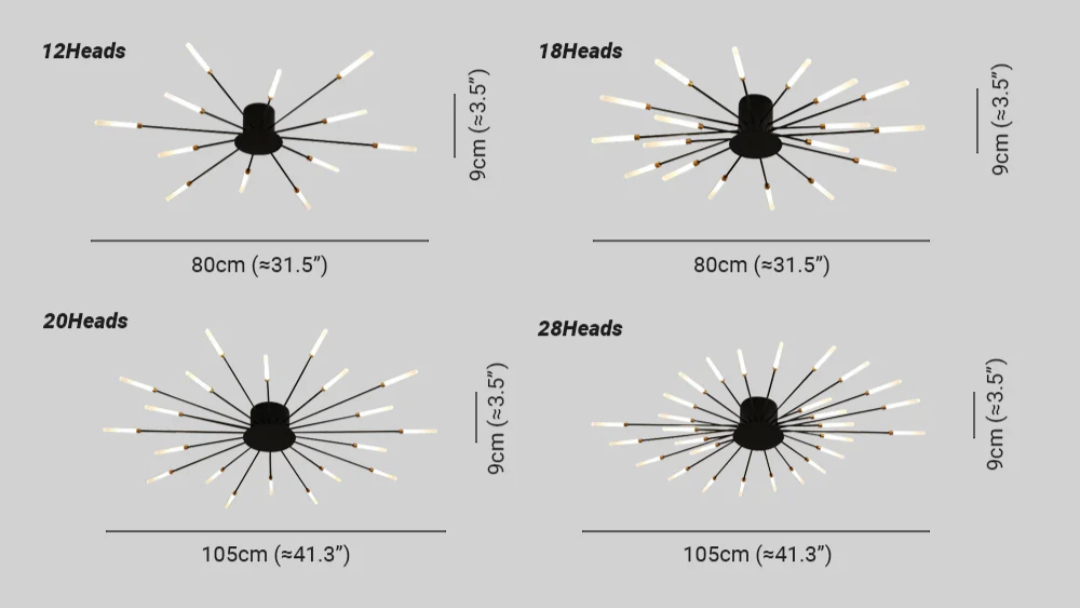 Elegant LED Ceiling Fixture for Spacious Living Areas