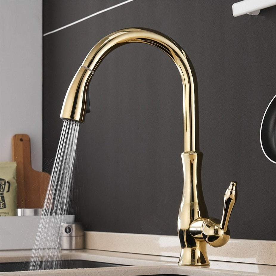 Sleek Pull-Down Kitchen Faucet with Reachable Spray Head