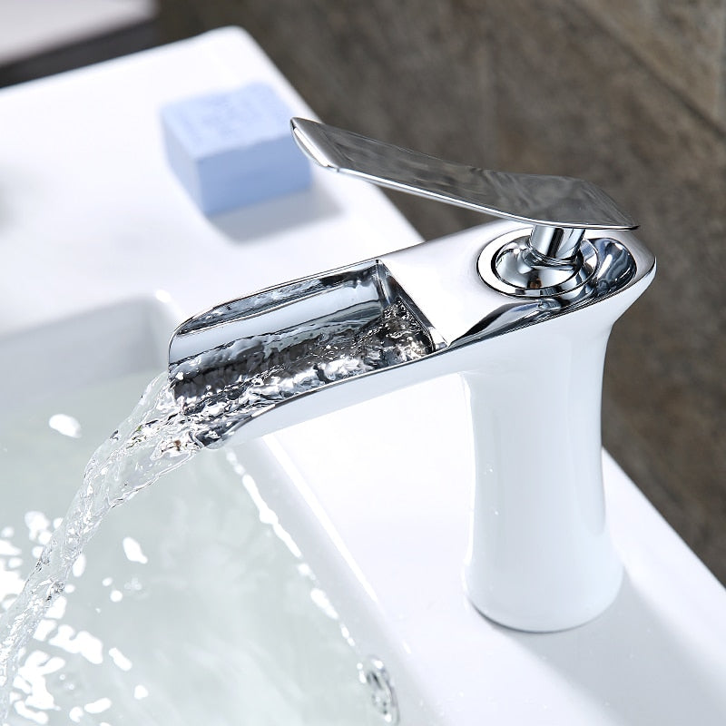 Sleek Waterfall Faucet for a Stylish Bathroom Upgrade
