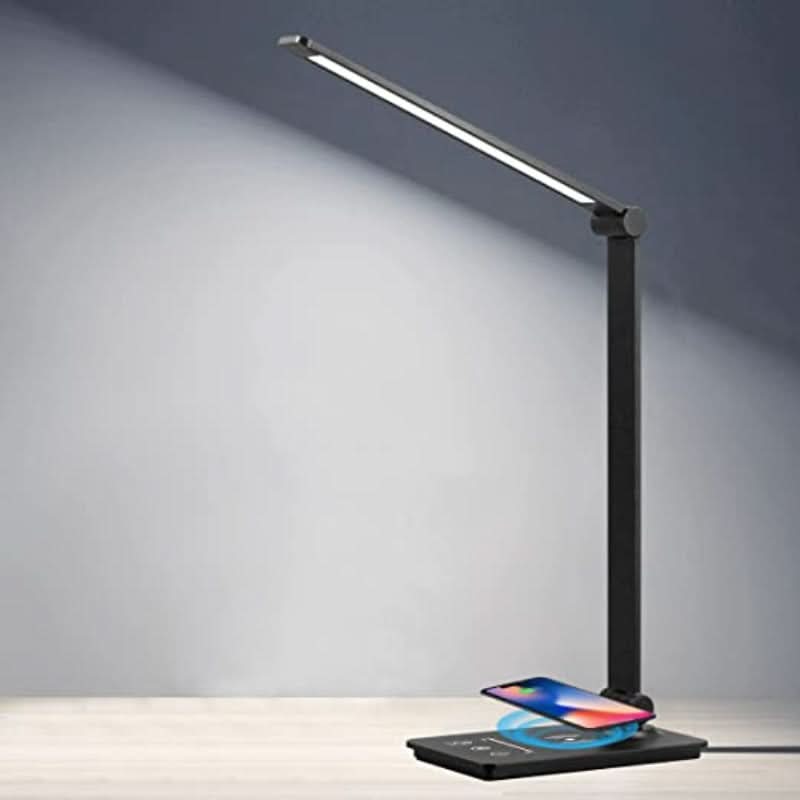 Wireless Desk Lamp with Touch Control, LED and 5 Charging Modes