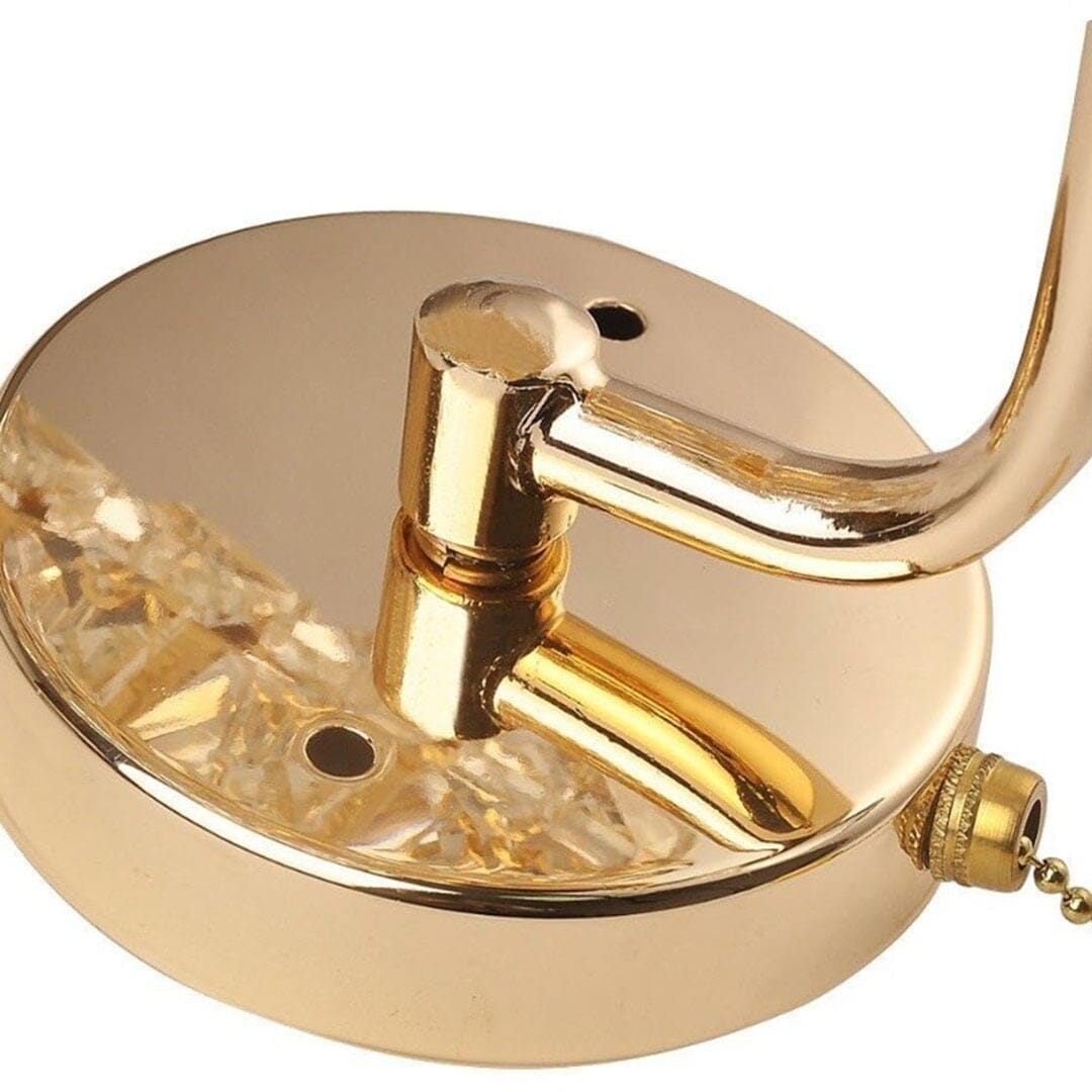 Elegant Wall Fixture with Crystal Accents E27 Hardwired