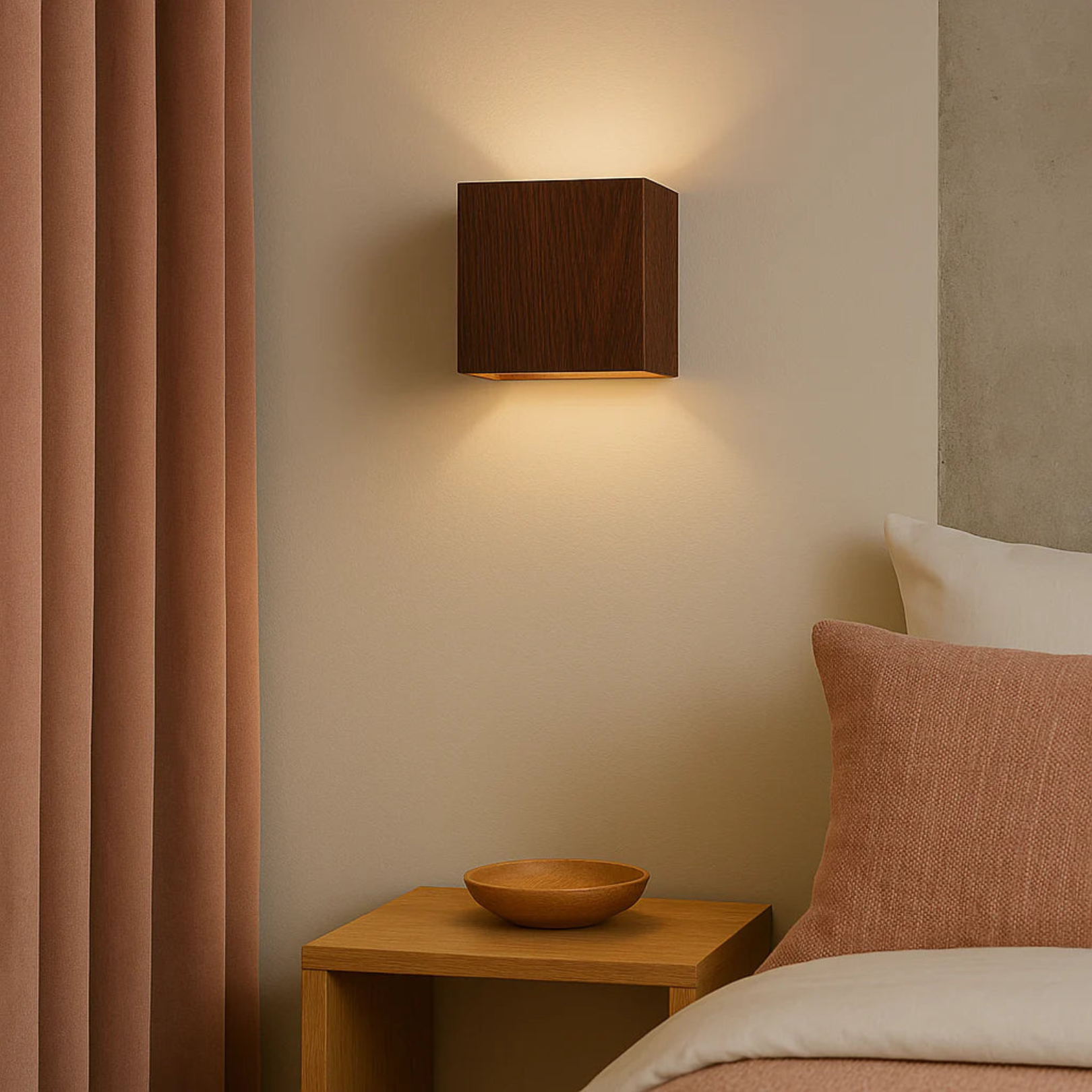 Stylish Cube Wall Fixture - Durable Integrated LED Design