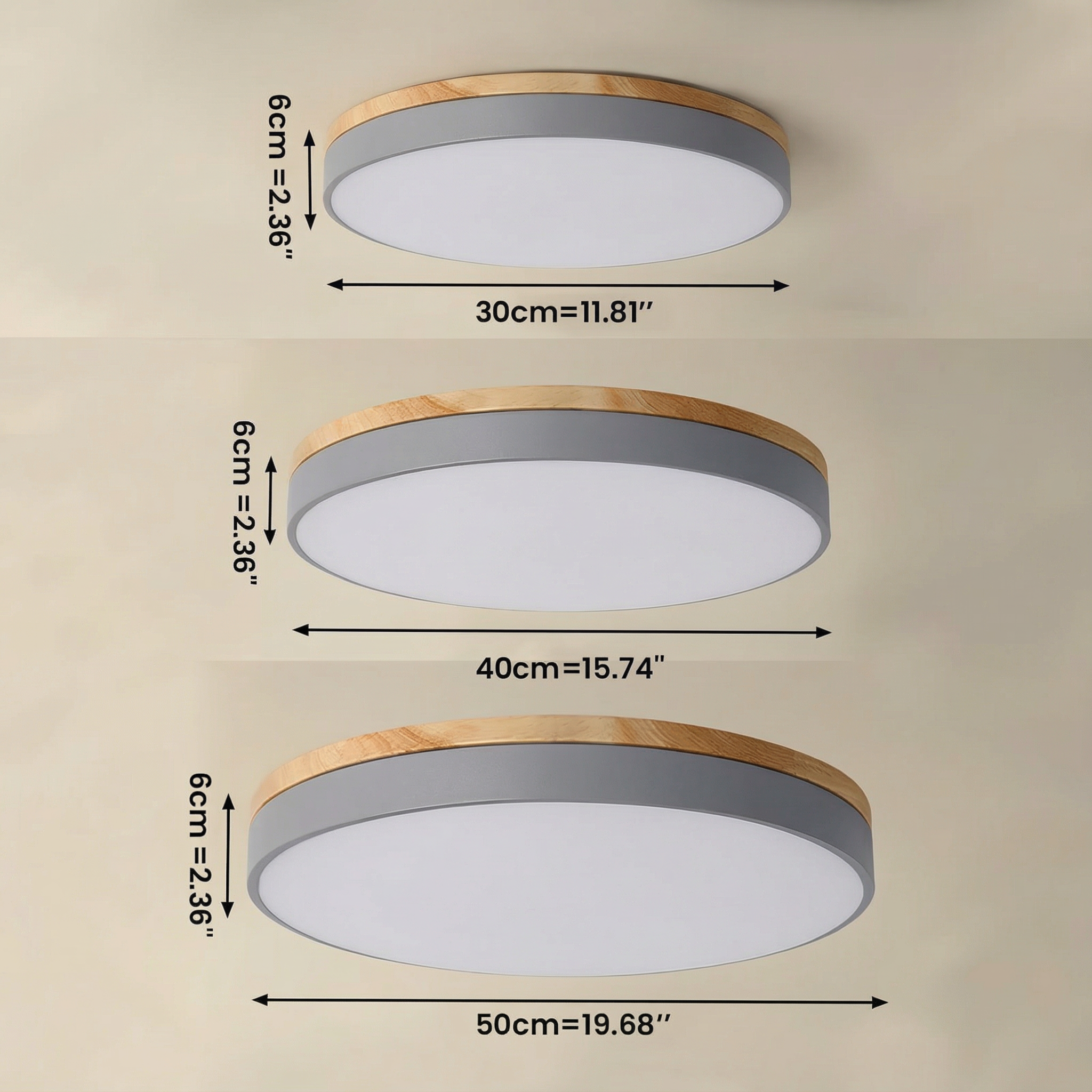 Contemporary Flush Mount LED Ceiling Light Fixture with Dimming Feature