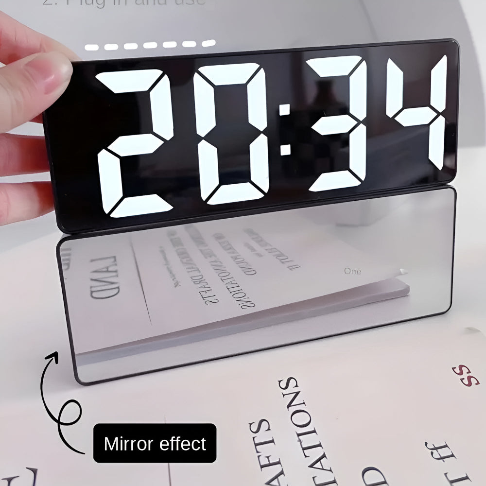 LUMISYNC - Stylish LED Alarm Clock with Adjustable Snooze & Power Options