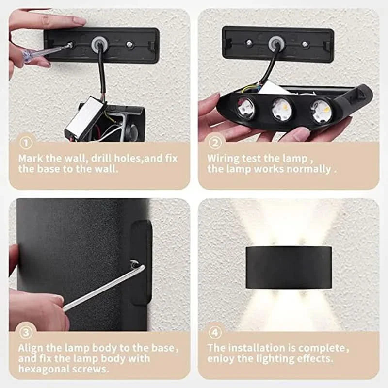 Wall-Mounted Up and Down Light for Stylish Home Decoration