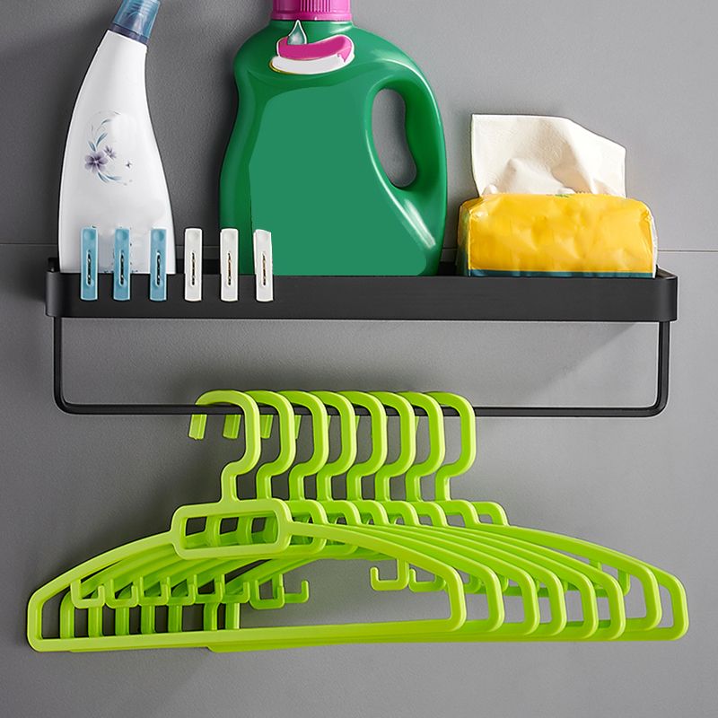 Sleek Matte Black Wall Shelf for Organized Bathrooms