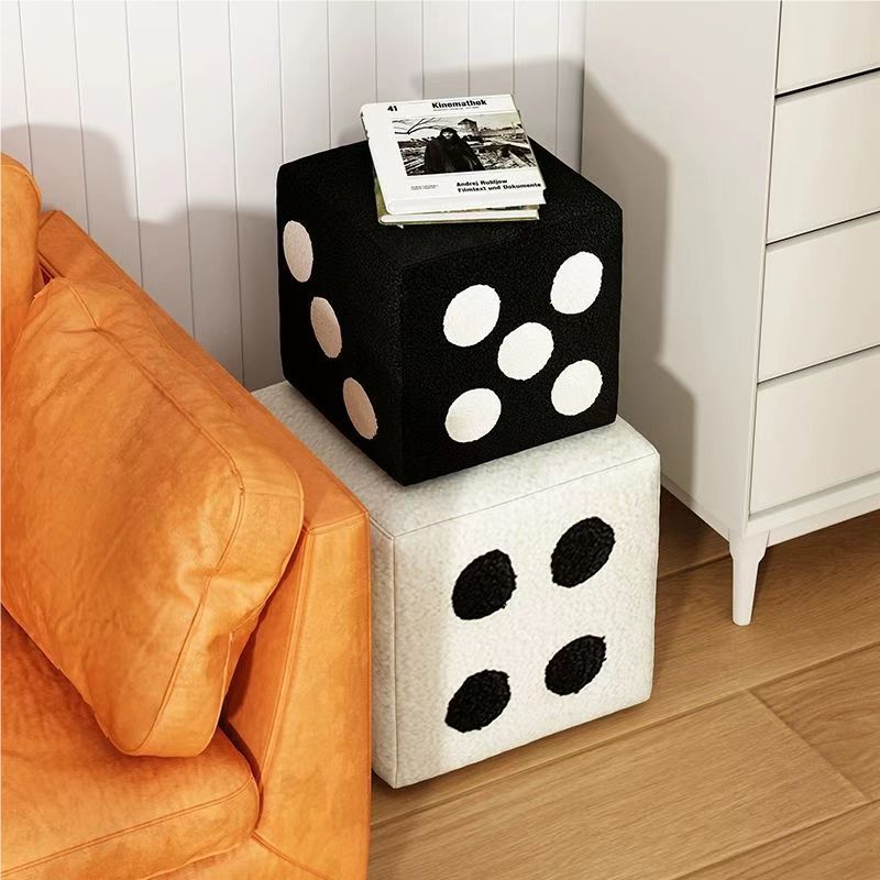 Chic Square Ottoman in Cozy Fleece for Any Space