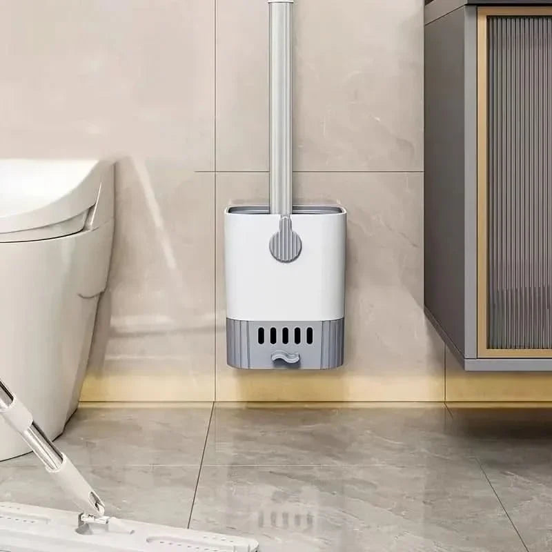 Contemporary Toilet Cleaning Kit with Stainless Steel Design