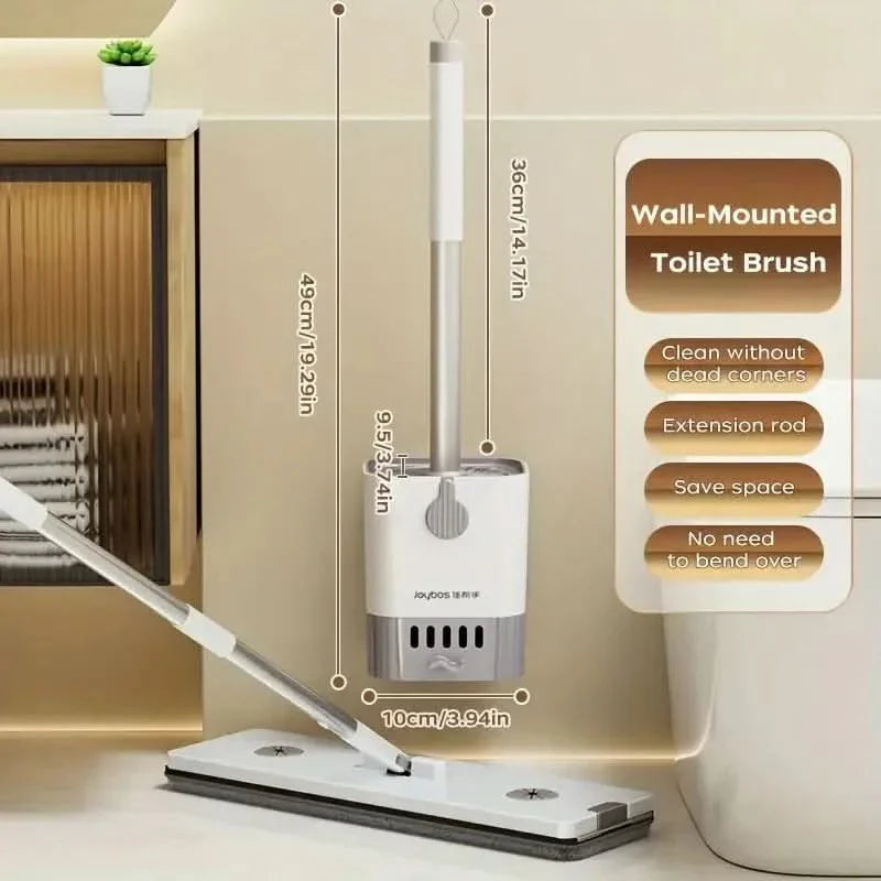 Contemporary Toilet Cleaning Kit with Stainless Steel Design
