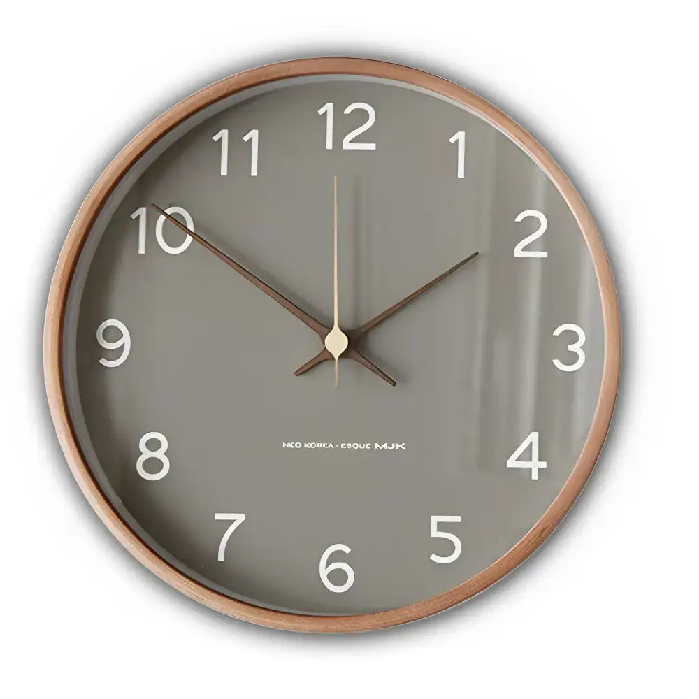 Elegant Wood Framed Silent Quartz Clock for Home Decor