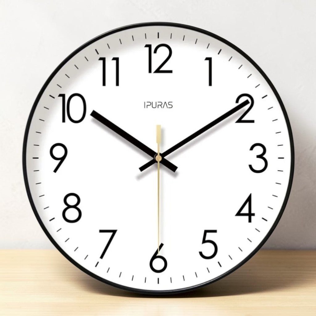 Elegant Silent Wall Clock with Minimalist Design