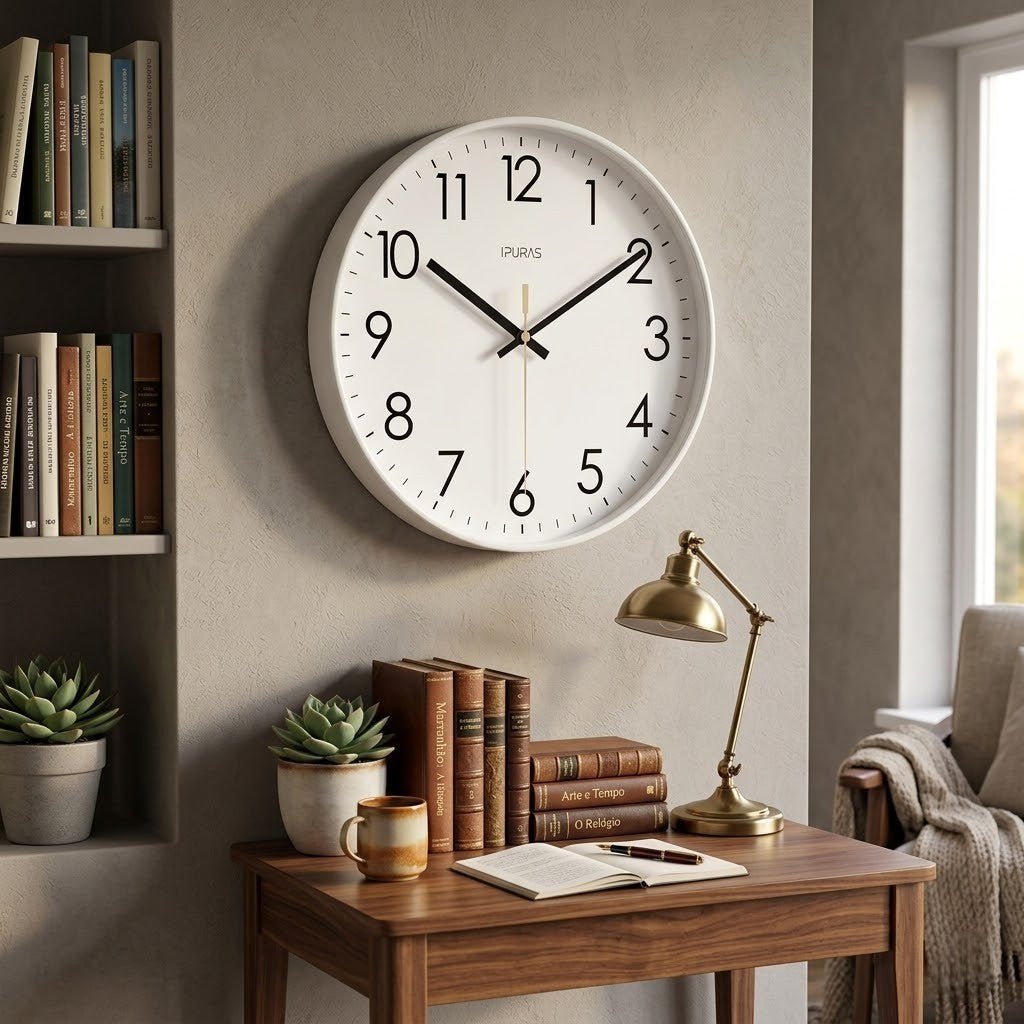 Elegant Silent Wall Clock with Minimalist Design